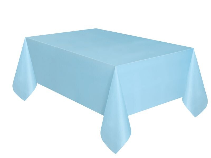 Baby Blue Plastic Tablecover